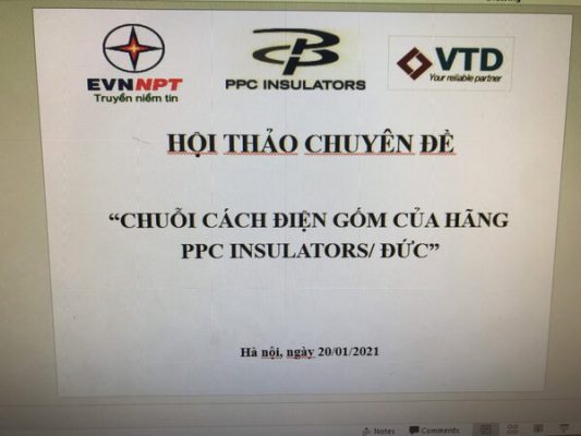  Hội thảo giới thiệu về chuỗi cách điện gốm của hãng PPC INSULATORS Đức